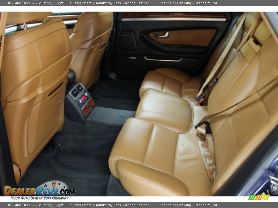 Amaretto/Black Valcona Leather Interior - 2009 Audi A8 L 4.2 quattro Photo #12