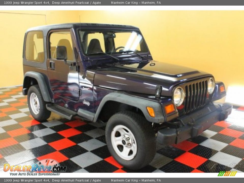 1999 Jeep Wrangler Sport 4x4 Deep Amethyst Pearlcoat / Agate Photo #1