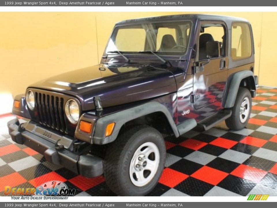 1999 Jeep Wrangler Sport 4x4 Deep Amethyst Pearlcoat / Agate Photo #2