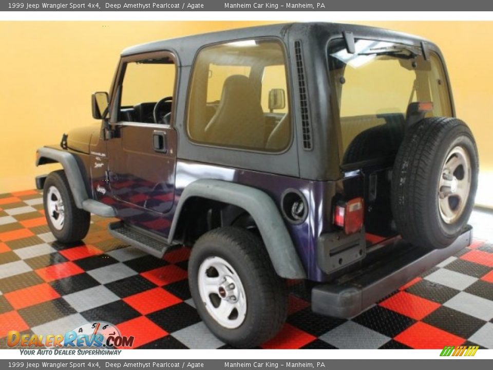 1999 Jeep Wrangler Sport 4x4 Deep Amethyst Pearlcoat / Agate Photo #3