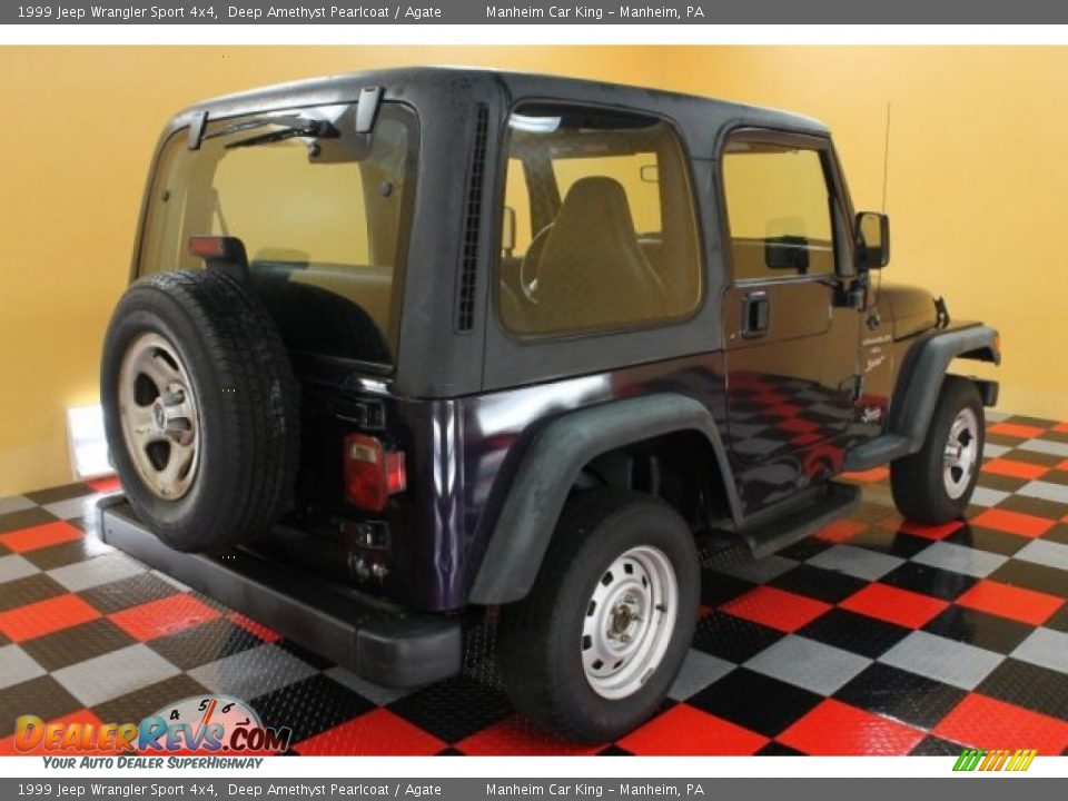 1999 Jeep Wrangler Sport 4x4 Deep Amethyst Pearlcoat / Agate Photo #4