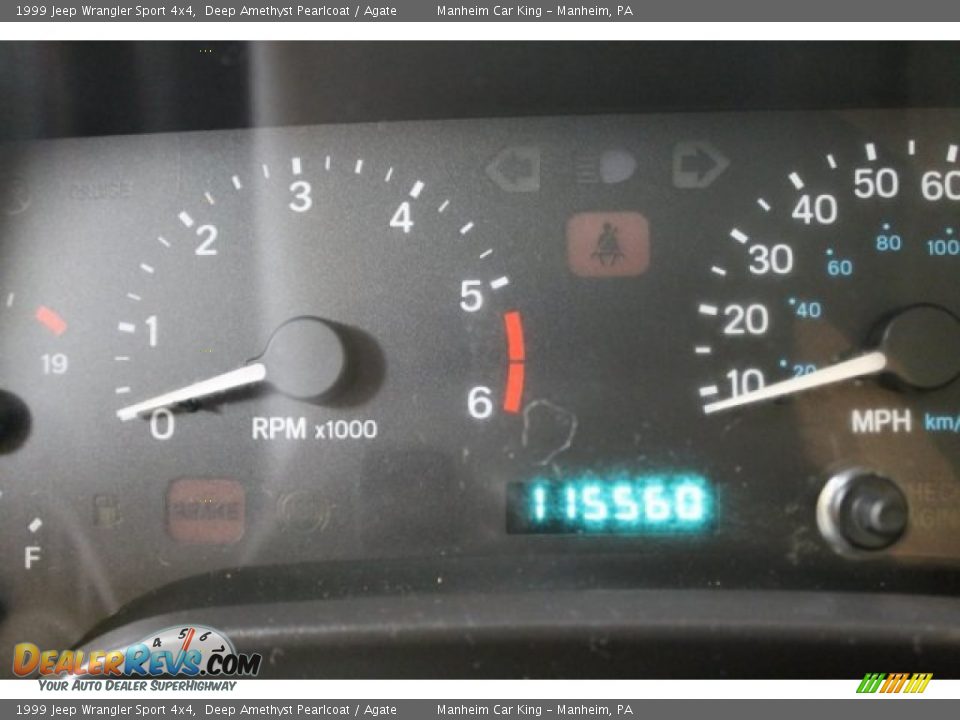 1999 Jeep Wrangler Sport 4x4 Deep Amethyst Pearlcoat / Agate Photo #6