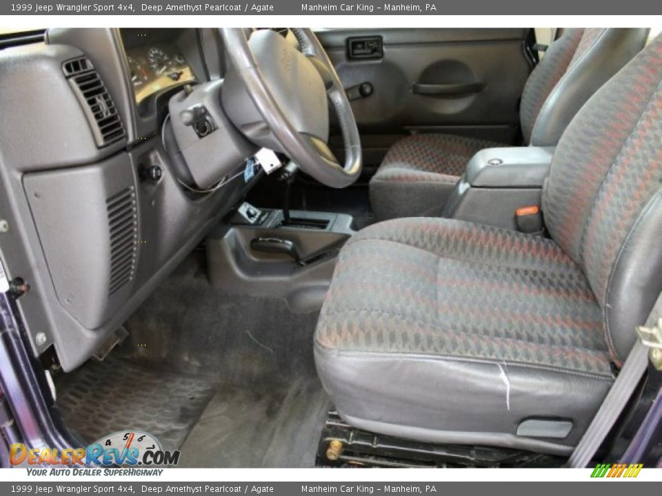 1999 Jeep Wrangler Sport 4x4 Deep Amethyst Pearlcoat / Agate Photo #8