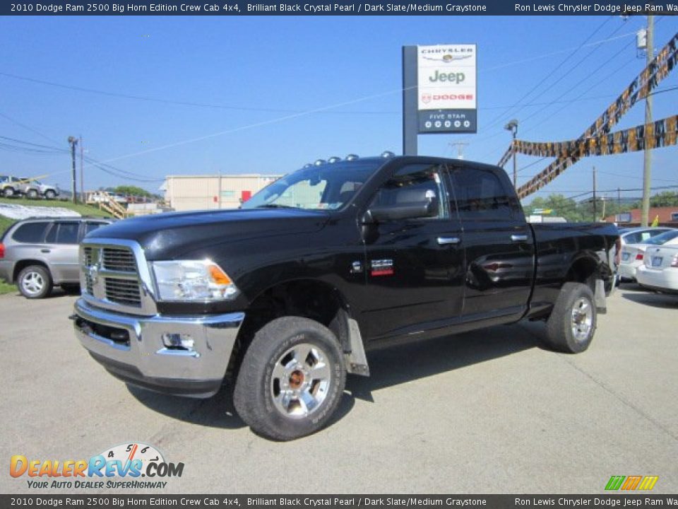 2010 Dodge Ram 2500 Big Horn Edition Crew Cab 4x4 Brilliant Black Crystal Pearl / Dark Slate/Medium Graystone Photo #1