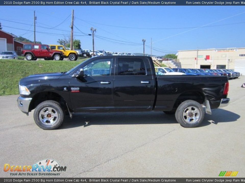 2010 Dodge Ram 2500 Big Horn Edition Crew Cab 4x4 Brilliant Black Crystal Pearl / Dark Slate/Medium Graystone Photo #2