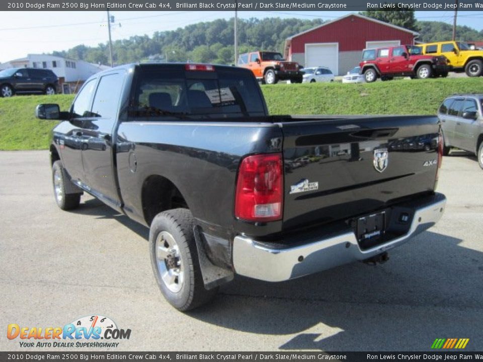 2010 Dodge Ram 2500 Big Horn Edition Crew Cab 4x4 Brilliant Black Crystal Pearl / Dark Slate/Medium Graystone Photo #3