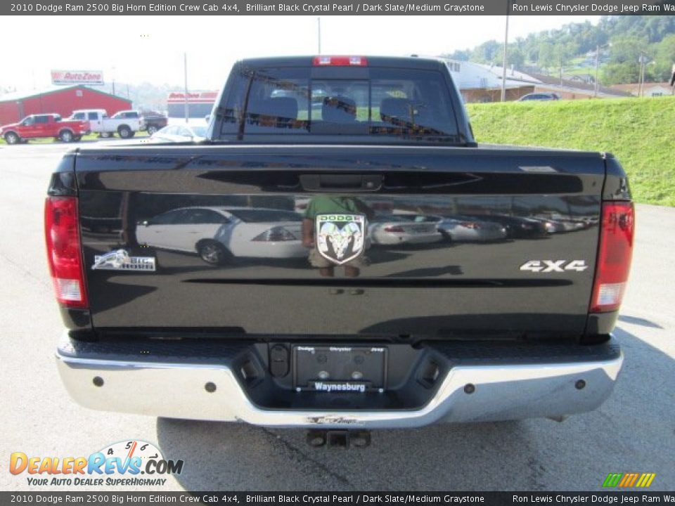 2010 Dodge Ram 2500 Big Horn Edition Crew Cab 4x4 Brilliant Black Crystal Pearl / Dark Slate/Medium Graystone Photo #4