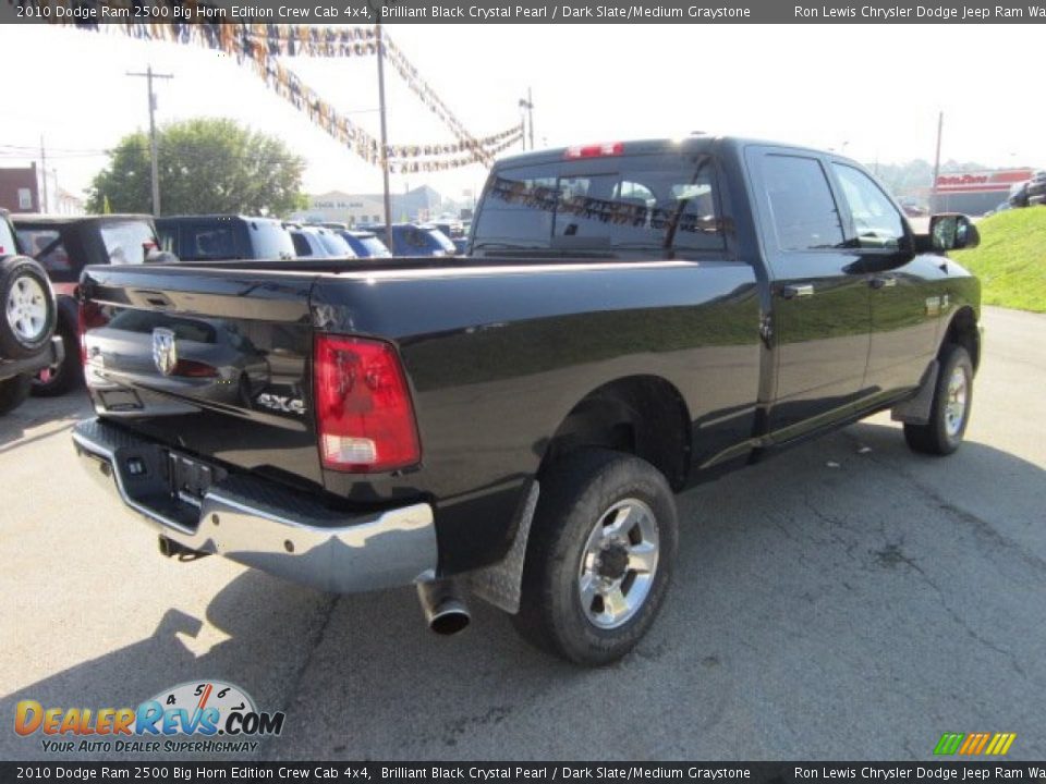 2010 Dodge Ram 2500 Big Horn Edition Crew Cab 4x4 Brilliant Black Crystal Pearl / Dark Slate/Medium Graystone Photo #5