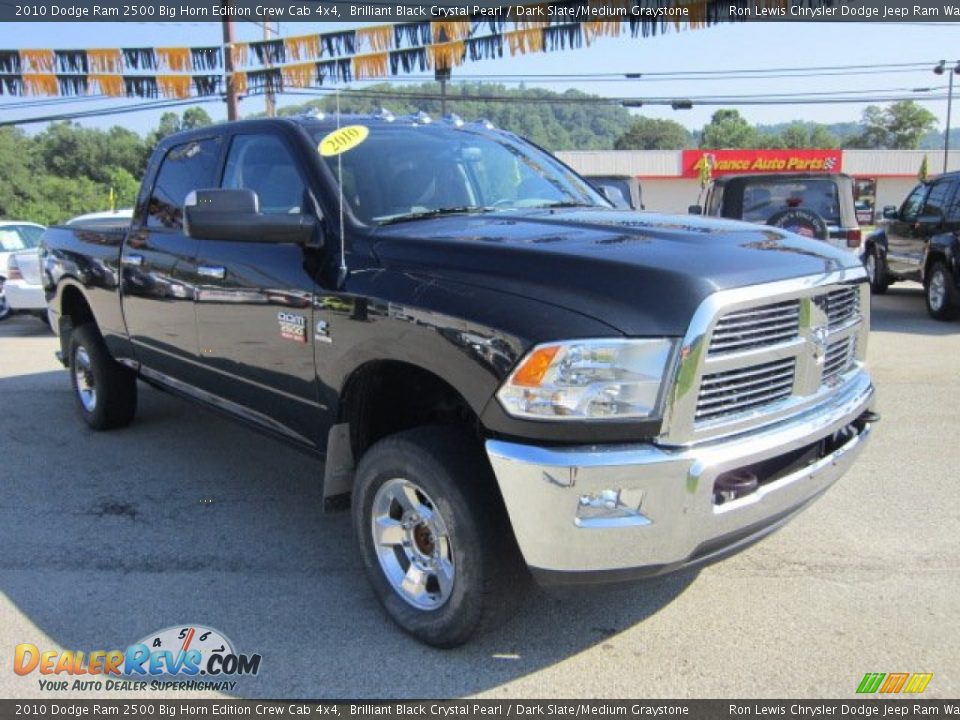 2010 Dodge Ram 2500 Big Horn Edition Crew Cab 4x4 Brilliant Black Crystal Pearl / Dark Slate/Medium Graystone Photo #7