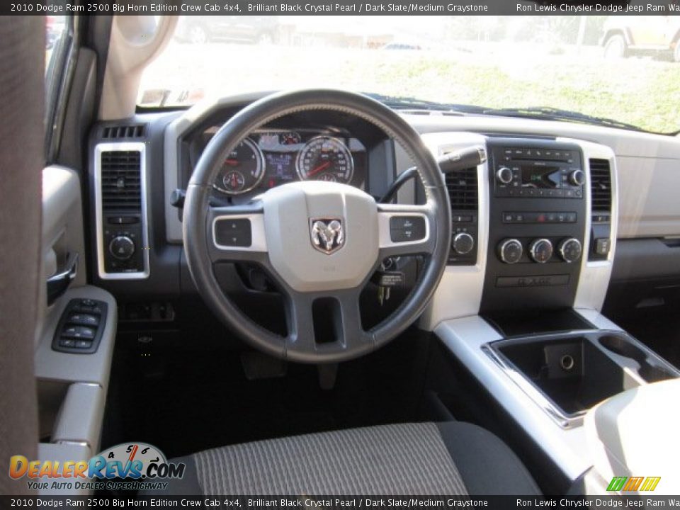 2010 Dodge Ram 2500 Big Horn Edition Crew Cab 4x4 Brilliant Black Crystal Pearl / Dark Slate/Medium Graystone Photo #15