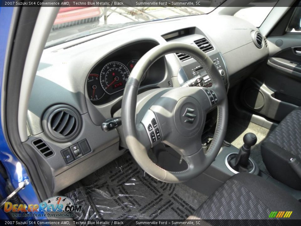 Black Interior - 2007 Suzuki SX4 Convenience AWD Photo #3