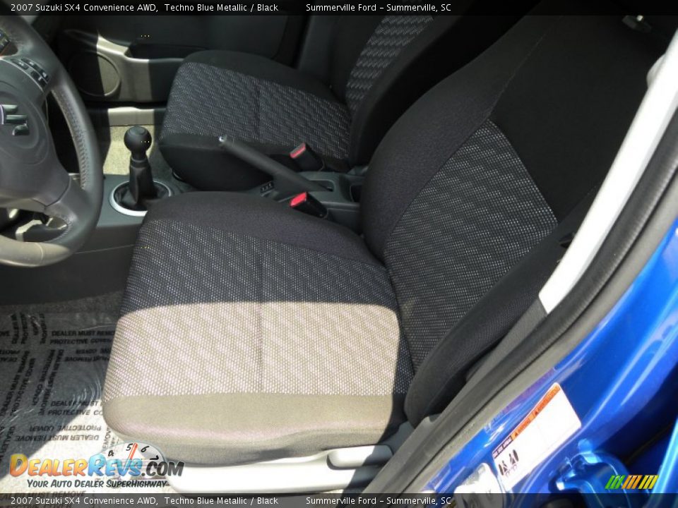 2007 Suzuki SX4 Convenience AWD Techno Blue Metallic / Black Photo #4