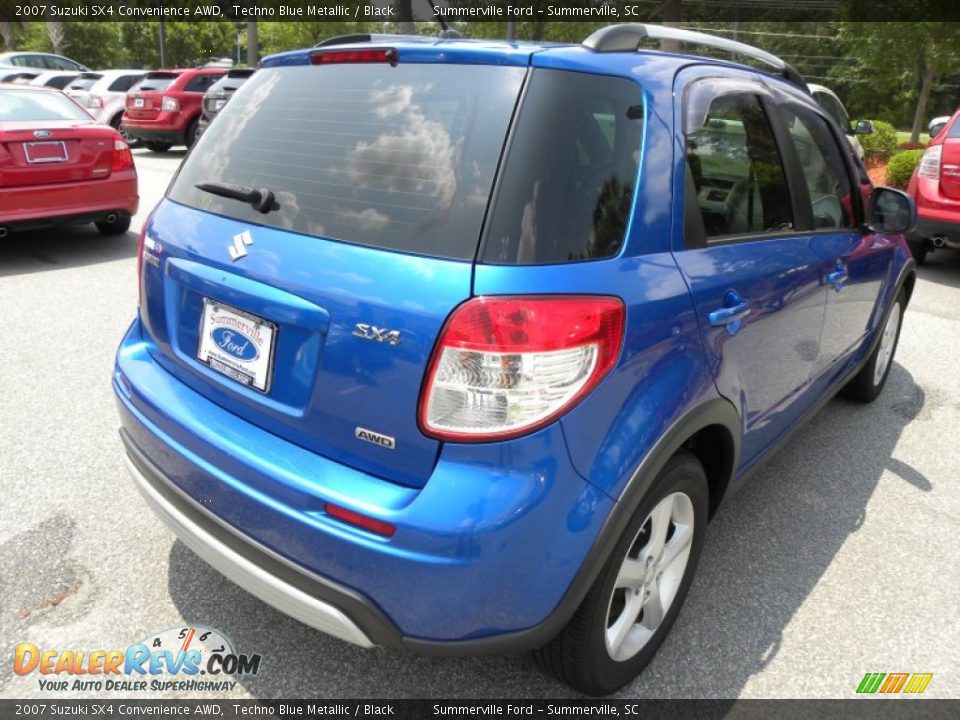 2007 Suzuki SX4 Convenience AWD Techno Blue Metallic / Black Photo #13