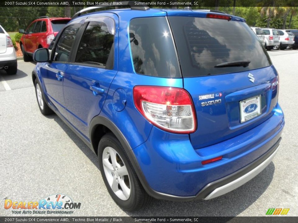 2007 Suzuki SX4 Convenience AWD Techno Blue Metallic / Black Photo #15