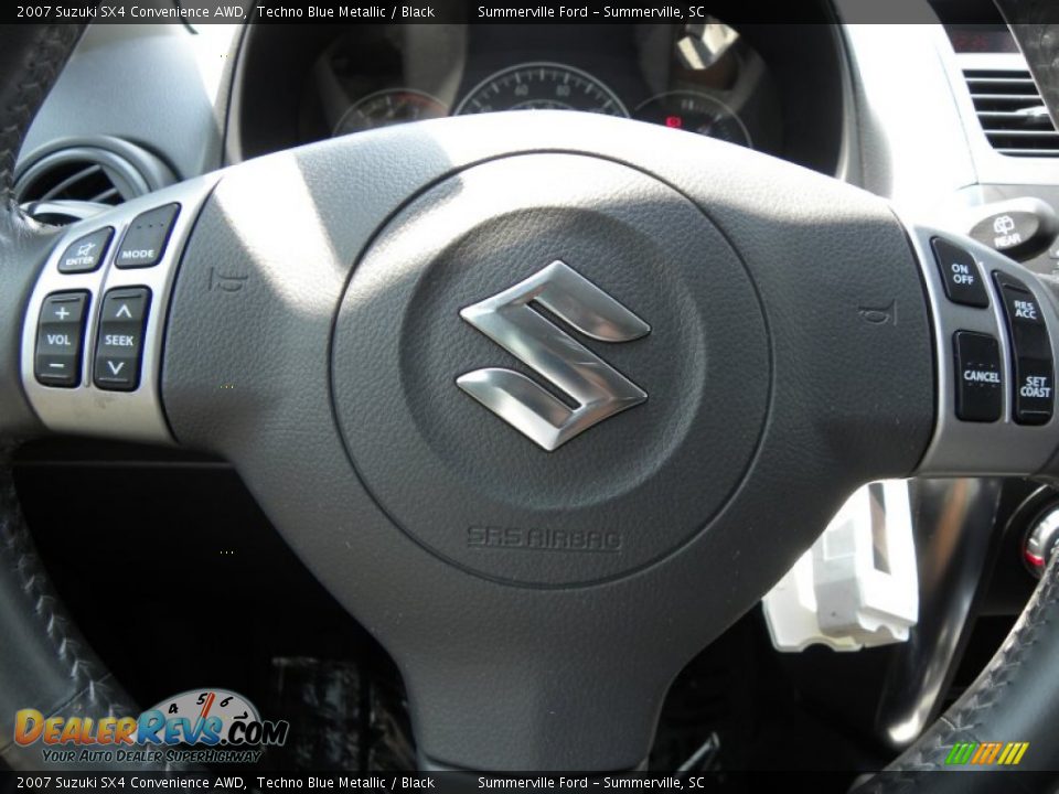 2007 Suzuki SX4 Convenience AWD Techno Blue Metallic / Black Photo #21
