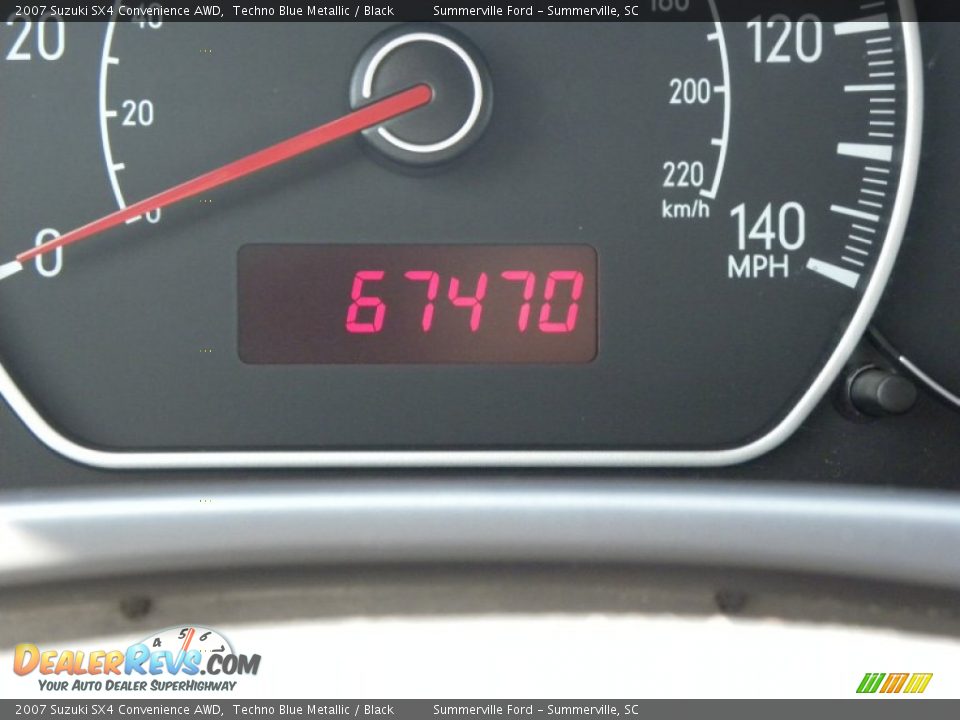 2007 Suzuki SX4 Convenience AWD Techno Blue Metallic / Black Photo #23