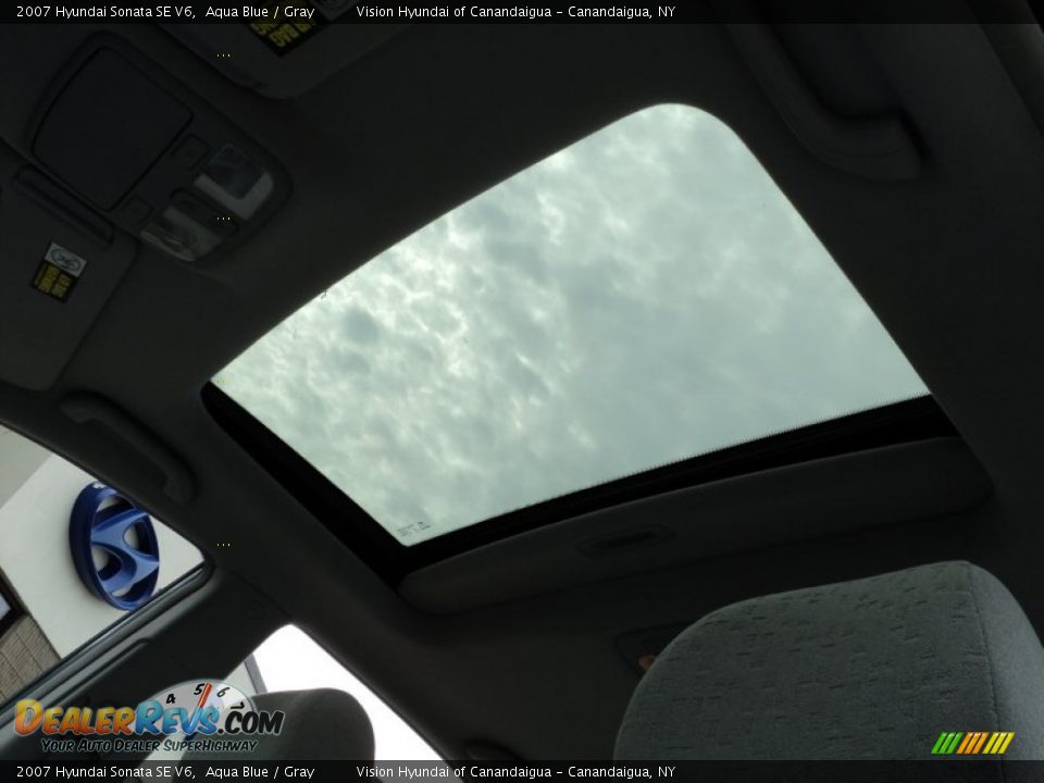 2007 Hyundai Sonata SE V6 Aqua Blue / Gray Photo #6