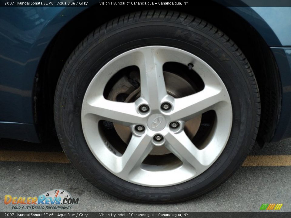 2007 Hyundai Sonata SE V6 Aqua Blue / Gray Photo #17
