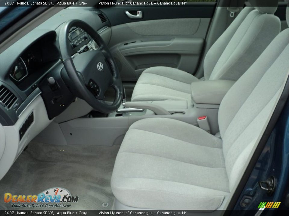 2007 Hyundai Sonata SE V6 Aqua Blue / Gray Photo #20