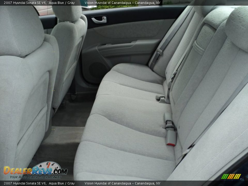 2007 Hyundai Sonata SE V6 Aqua Blue / Gray Photo #23