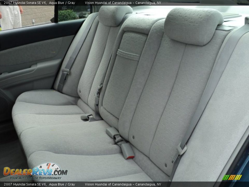 2007 Hyundai Sonata SE V6 Aqua Blue / Gray Photo #24