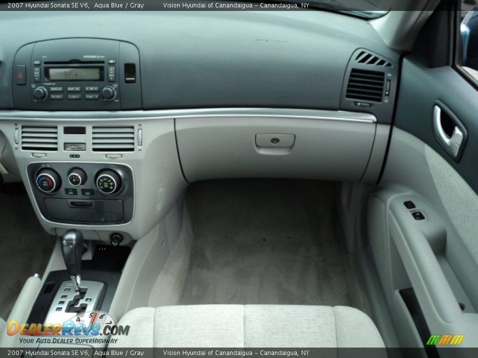 2007 Hyundai Sonata SE V6 Aqua Blue / Gray Photo #27
