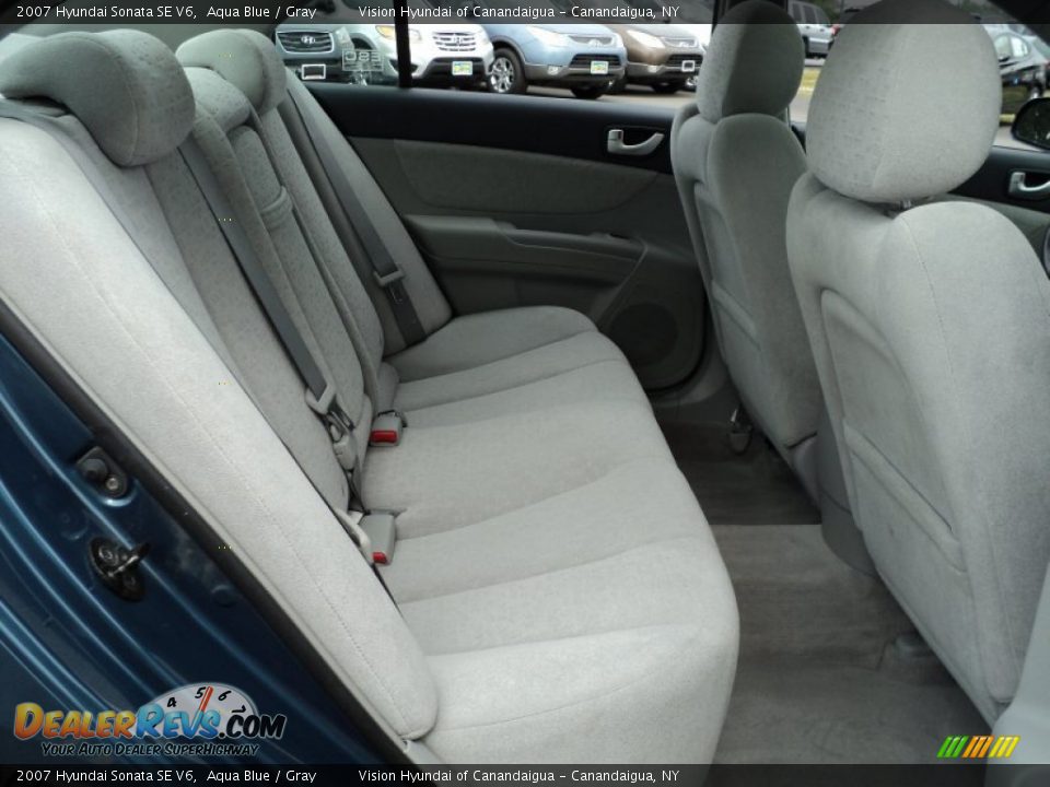 2007 Hyundai Sonata SE V6 Aqua Blue / Gray Photo #28