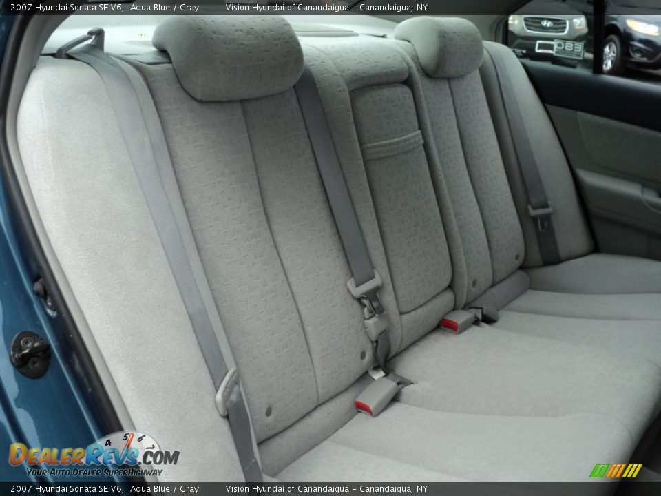 2007 Hyundai Sonata SE V6 Aqua Blue / Gray Photo #29