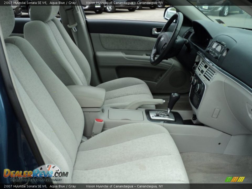 2007 Hyundai Sonata SE V6 Aqua Blue / Gray Photo #30