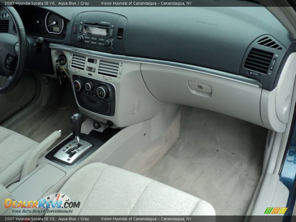 2007 Hyundai Sonata SE V6 Aqua Blue / Gray Photo #31