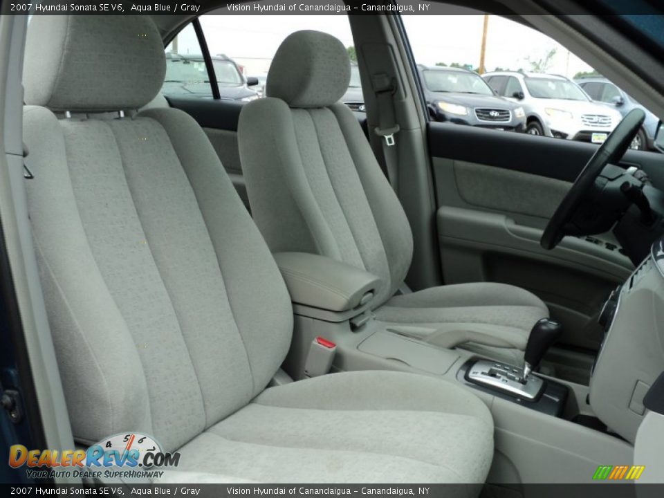 2007 Hyundai Sonata SE V6 Aqua Blue / Gray Photo #32