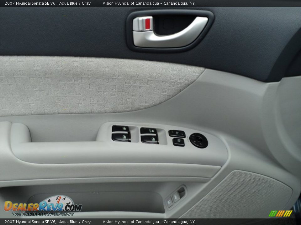 2007 Hyundai Sonata SE V6 Aqua Blue / Gray Photo #33