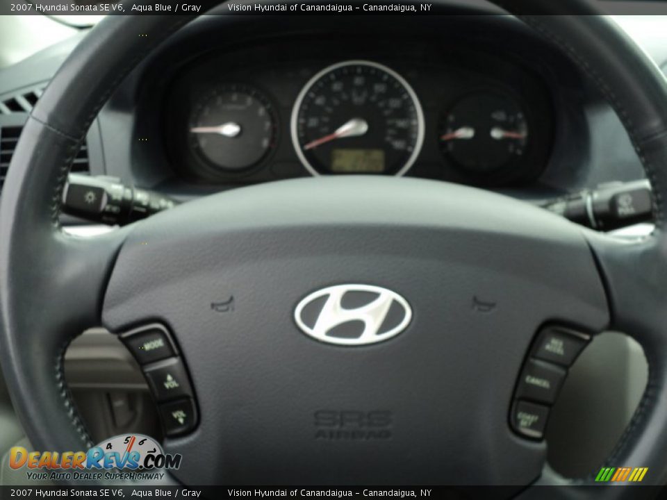 2007 Hyundai Sonata SE V6 Aqua Blue / Gray Photo #34