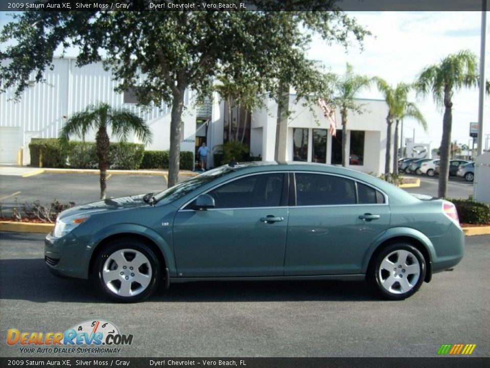 2009 Saturn Aura XE Silver Moss / Gray Photo #3
