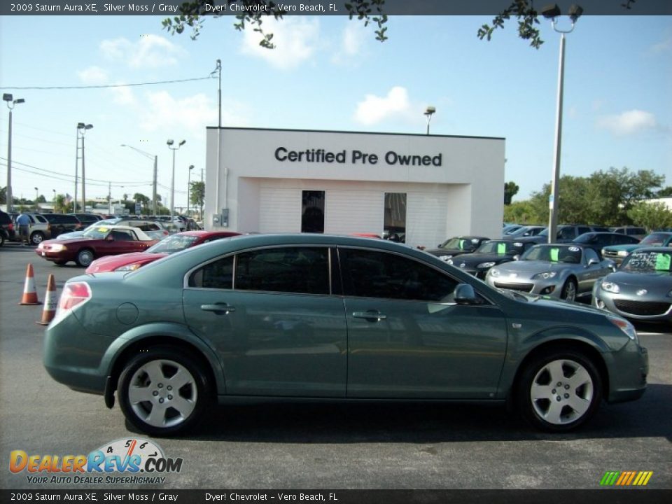 2009 Saturn Aura XE Silver Moss / Gray Photo #6