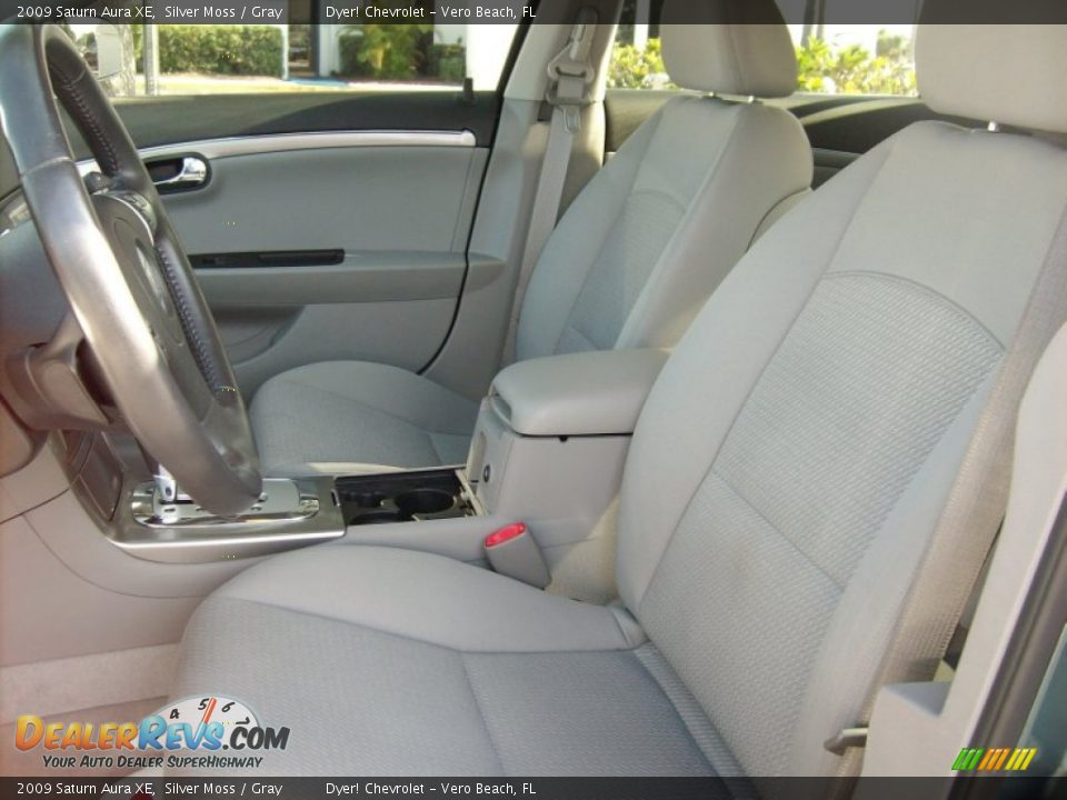 2009 Saturn Aura XE Silver Moss / Gray Photo #9