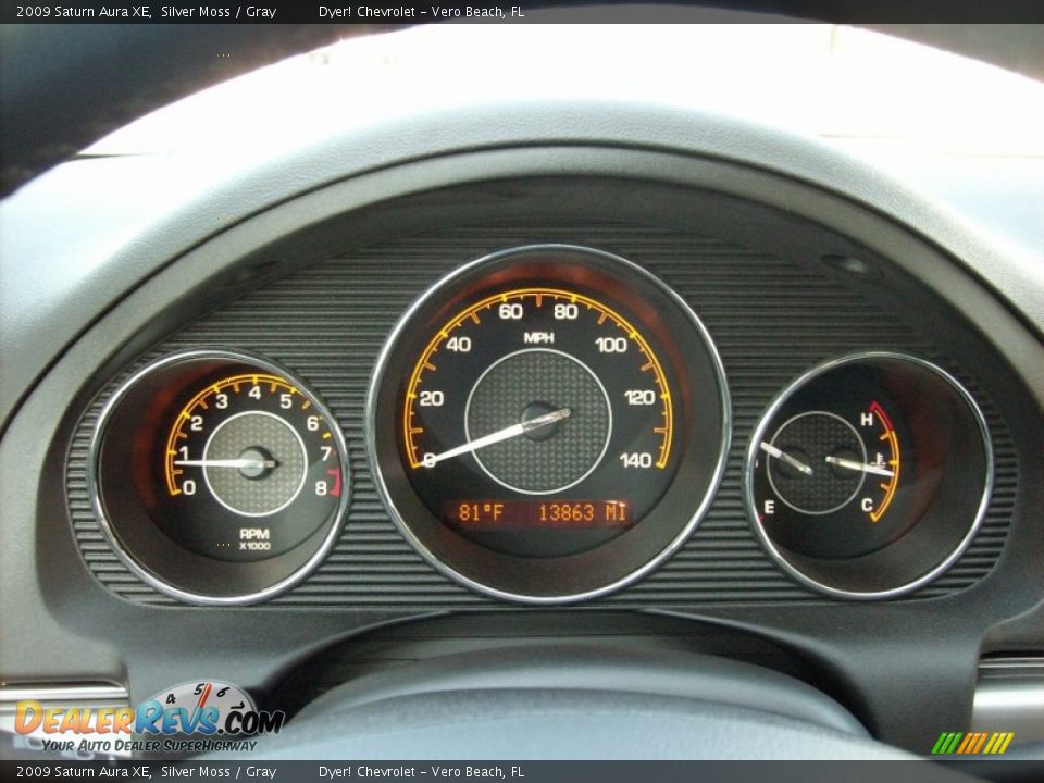 2009 Saturn Aura XE Silver Moss / Gray Photo #11
