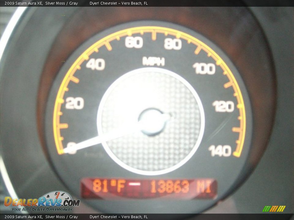 2009 Saturn Aura XE Silver Moss / Gray Photo #12
