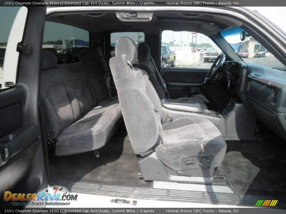 Graphite Interior - 2001 Chevrolet Silverado 3500 LS Extended Cab 4x4 Dually Photo #16