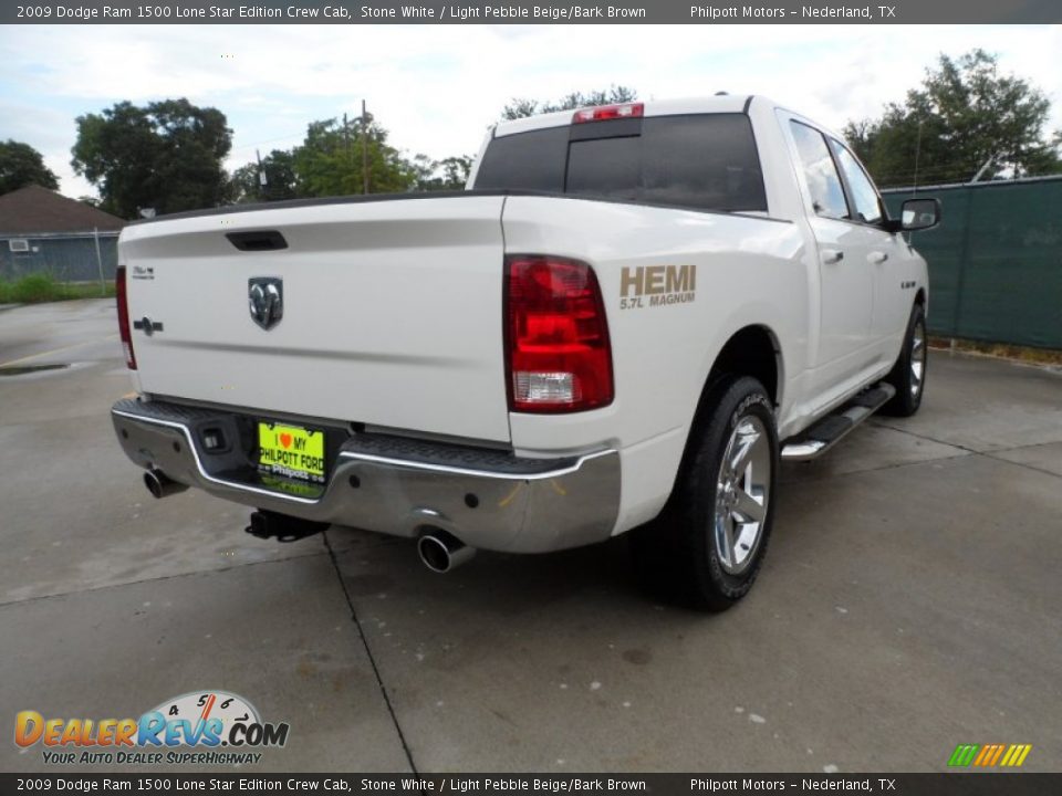 2009 Dodge Ram 1500 Lone Star Edition Crew Cab Stone White / Light Pebble Beige/Bark Brown Photo #3