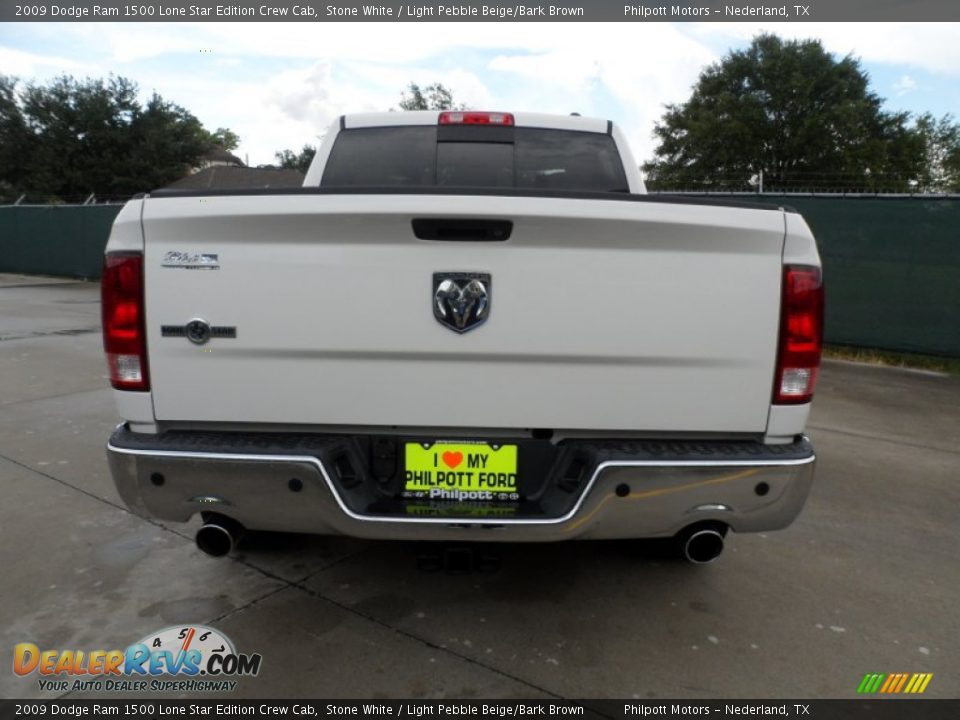 2009 Dodge Ram 1500 Lone Star Edition Crew Cab Stone White / Light Pebble Beige/Bark Brown Photo #4