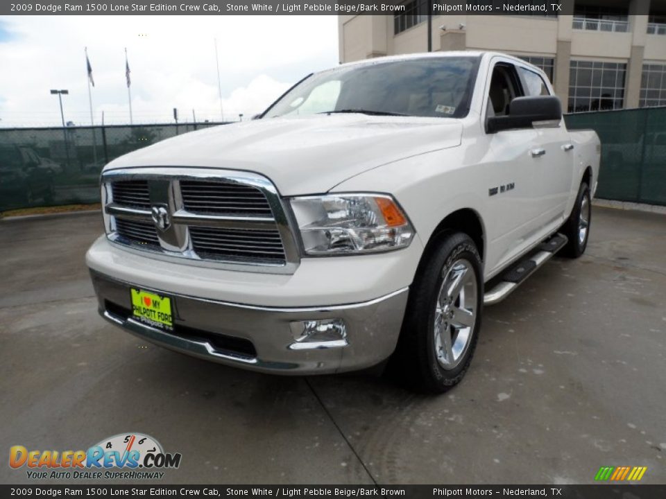 2009 Dodge Ram 1500 Lone Star Edition Crew Cab Stone White / Light Pebble Beige/Bark Brown Photo #7