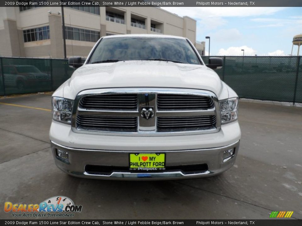 2009 Dodge Ram 1500 Lone Star Edition Crew Cab Stone White / Light Pebble Beige/Bark Brown Photo #8