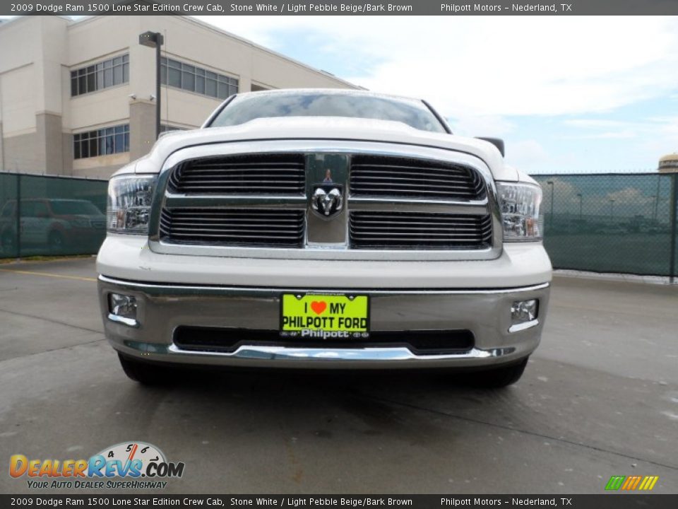 2009 Dodge Ram 1500 Lone Star Edition Crew Cab Stone White / Light Pebble Beige/Bark Brown Photo #9