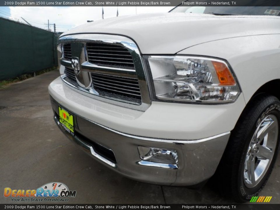 2009 Dodge Ram 1500 Lone Star Edition Crew Cab Stone White / Light Pebble Beige/Bark Brown Photo #13