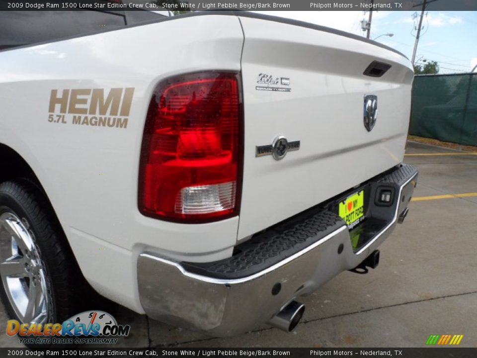 2009 Dodge Ram 1500 Lone Star Edition Crew Cab Stone White / Light Pebble Beige/Bark Brown Photo #27