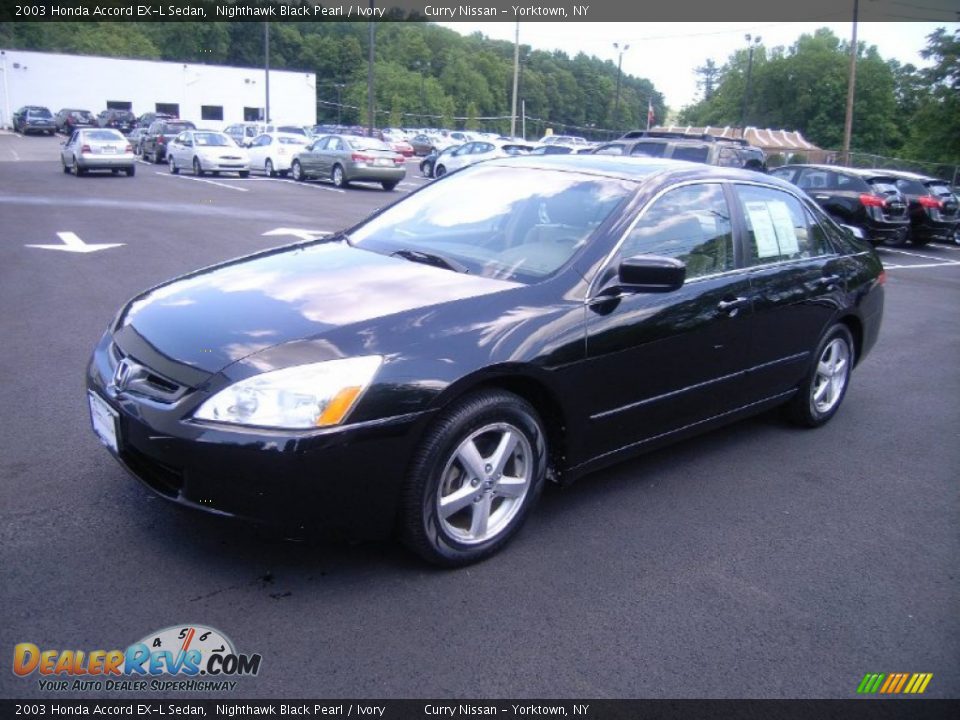 2003 Honda Accord EX-L Sedan Nighthawk Black Pearl / Ivory Photo #26