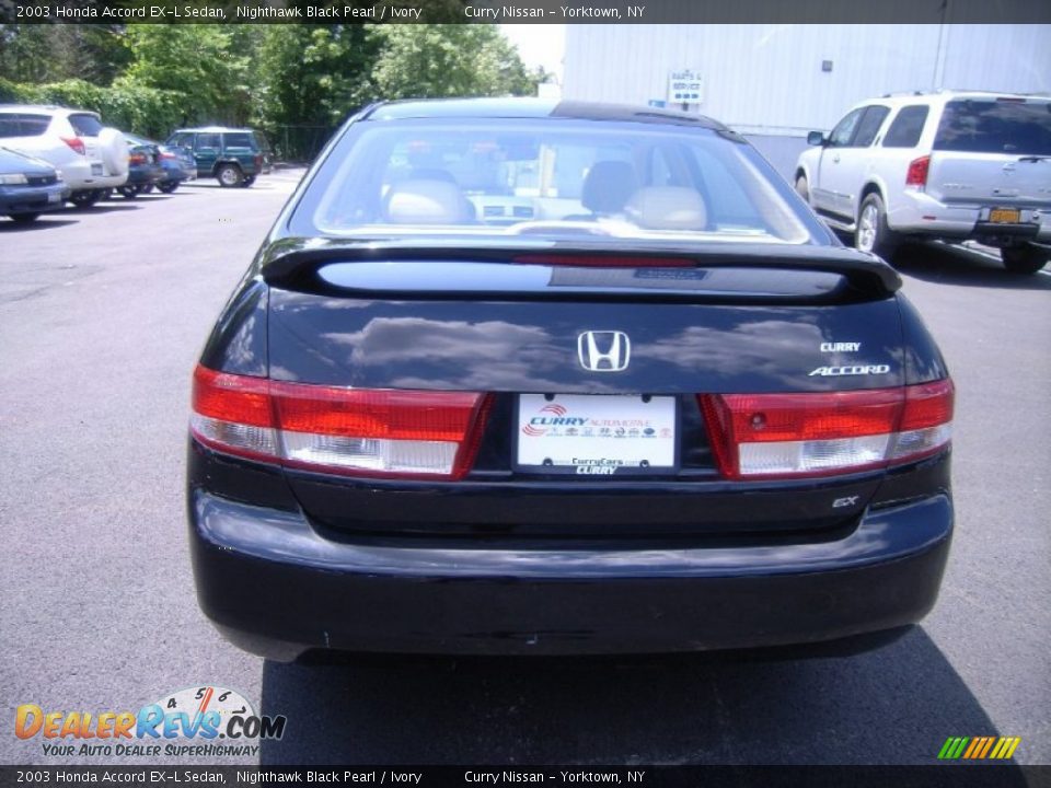 2003 Honda Accord EX-L Sedan Nighthawk Black Pearl / Ivory Photo #29