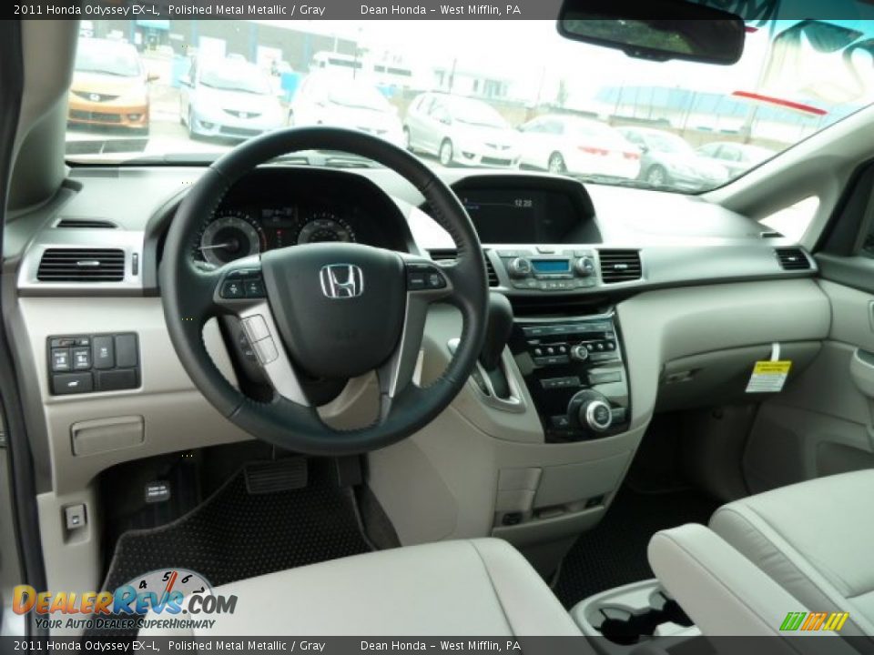 2011 Honda Odyssey EX-L Polished Metal Metallic / Gray Photo #13