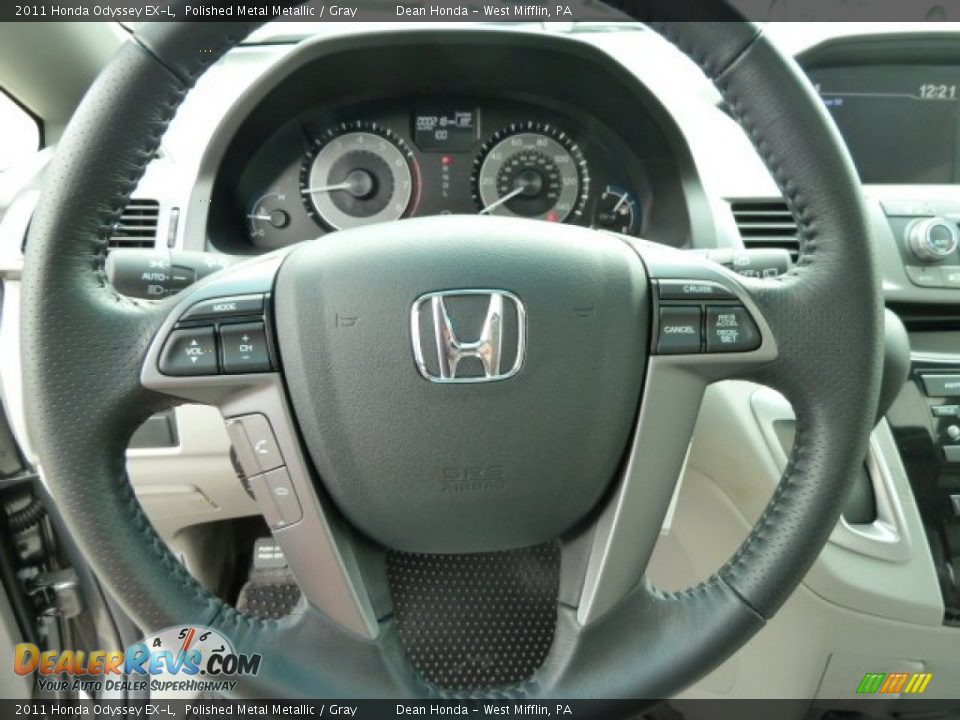 2011 Honda Odyssey EX-L Polished Metal Metallic / Gray Photo #16